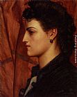 Italian Canvas Paintings - Head Of An Italian Girl